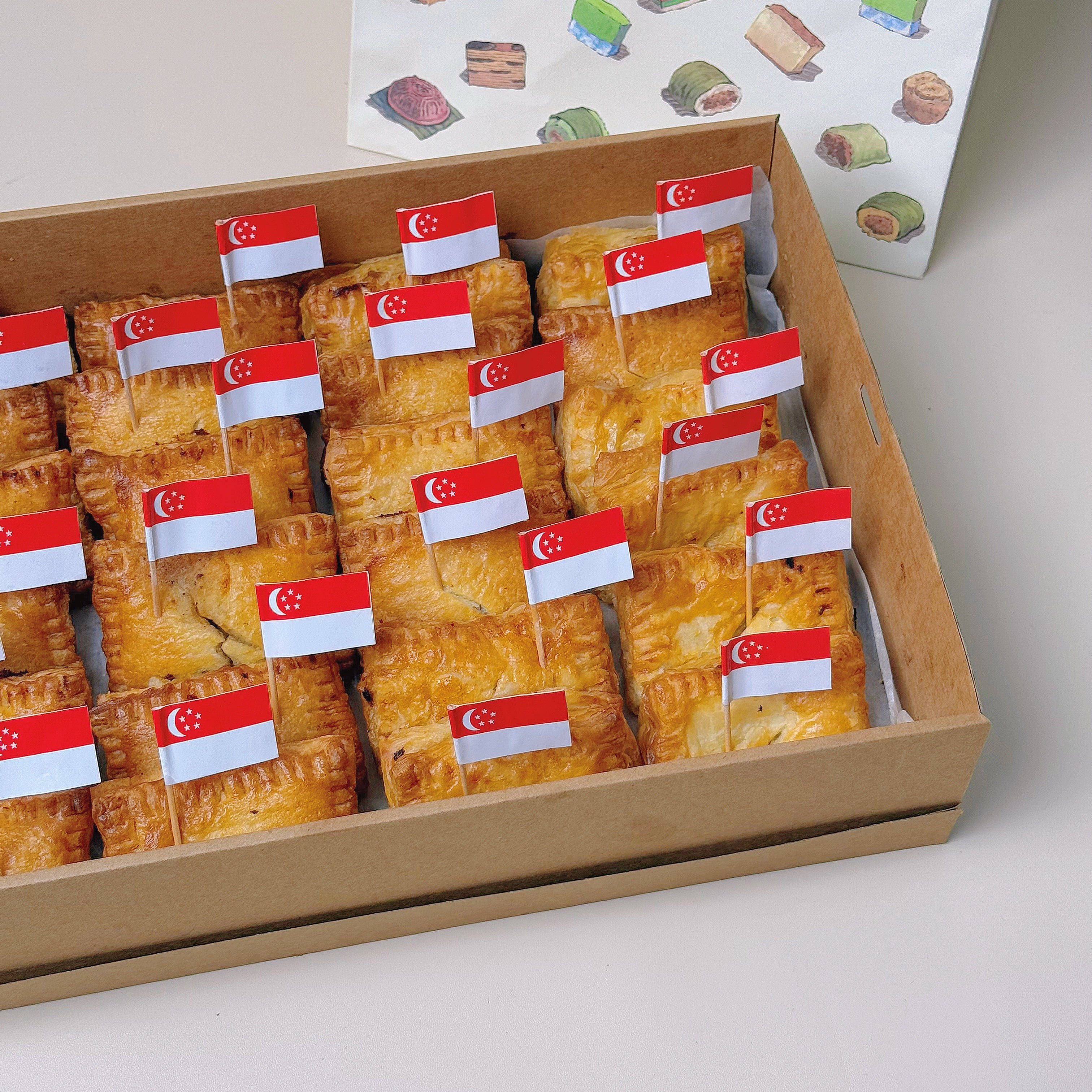 24 pcs mini puff pastries (National Day Edition)