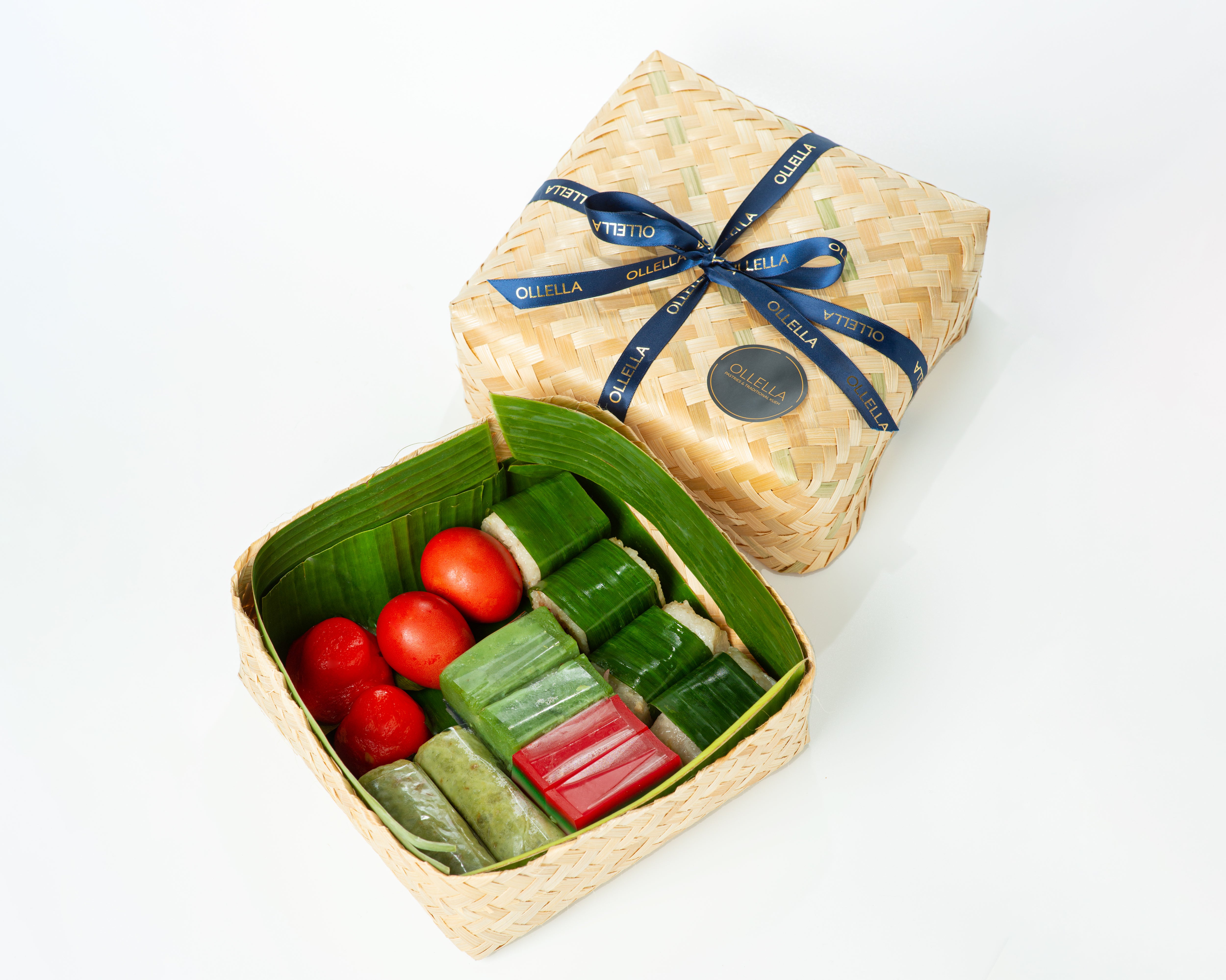 Large Square Bamboo Manyue Kueh Box (12 pcs of kueh)
